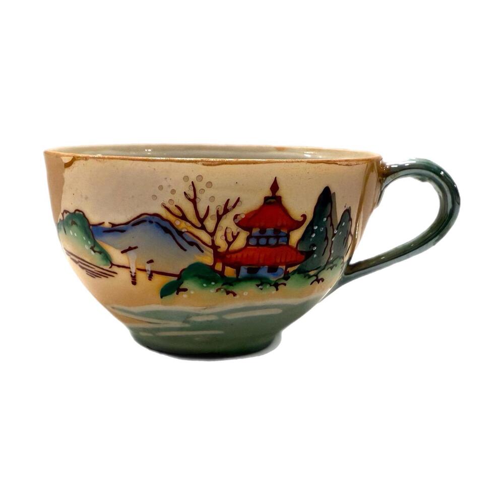 Vintage Chileanamachi Hand Painted Porcelain Tea Cup – Lusterware – Japan